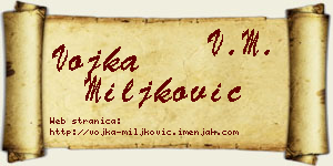 Vojka Miljković vizit kartica